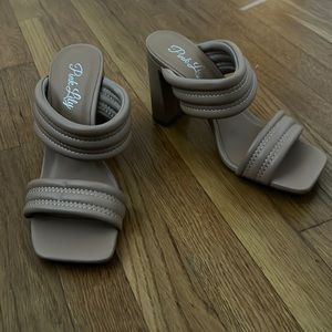 Nude Block Sandal Heel